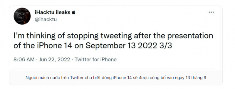 Tin hot: Ngày ra mắt iPhone 14 được hé lộ 