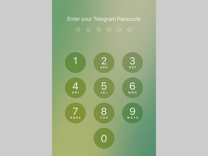 Yêu cầu nhập mật khẩu khi vào ứng dụng Telegram
