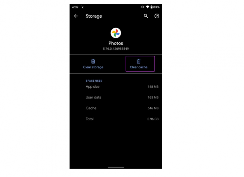 Xoá bộ nhớ cache của Google Photos (Android)