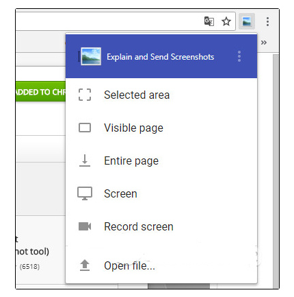 Cài đặt tiện ích Explain and Send Screenshots trên Chrome