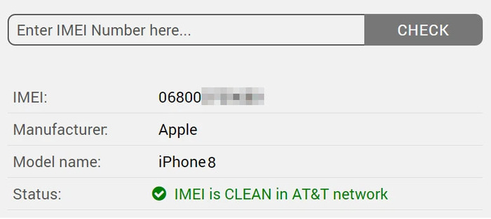 Chiếc iPhone Lock đang kiểm tra thuộc về nhà mạng AT&T của Mỹ