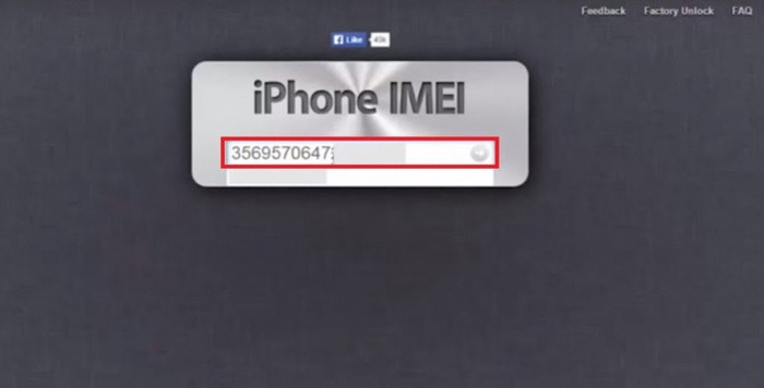 Bạn hãy nhập số IMEI của thiết bị mà mình vừa kiểm tra vào ô màu trắng sau đó ấn Enter