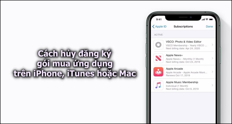 hnammobile - Cách hủy đăng ký gói mua ứng dụng trên iPhone, iTunes hoặc Mac - 1