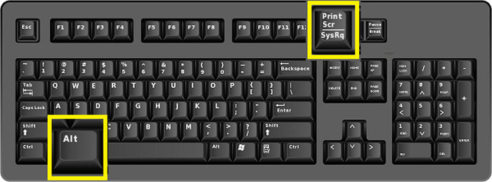 Tổ hợp phím Alt + PrtScr trên bàn phím cơ