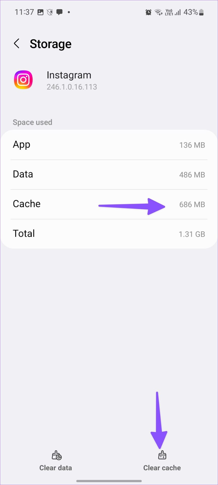 Xóa bộ nhớ cache cho các ứng dụng thường dùng