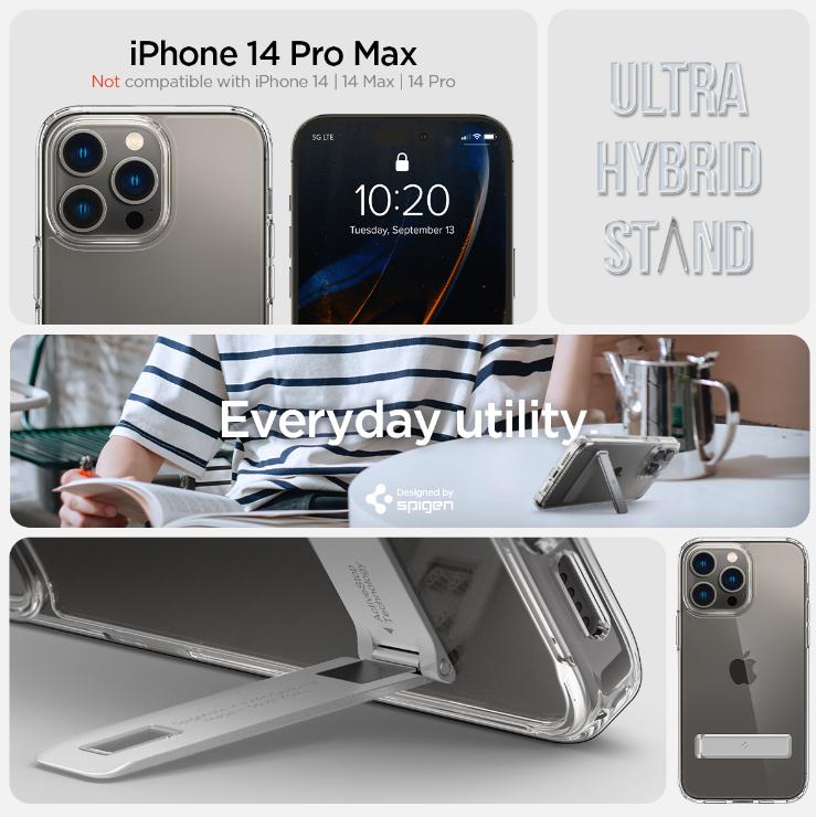Ốp Lưng Spigen Ultra Hybrid S Iphone 14 ProMax Clear - Mang lại độ trong suốt như pha lê dành cho iPhone của bạn