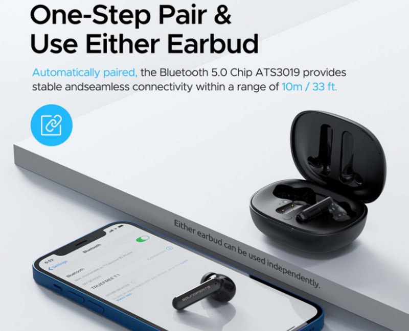 Khả năng kết nối trên tai nghe Bluetooth Soundpeats Mac 2