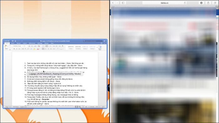 Sử dụng song song hai cửa sổ trên Macbook