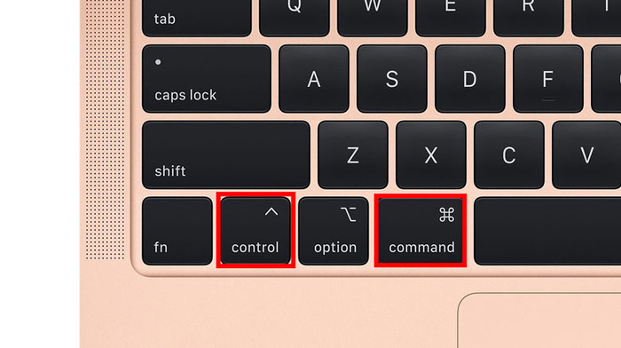 Nút Control và phím Command trên Macbook