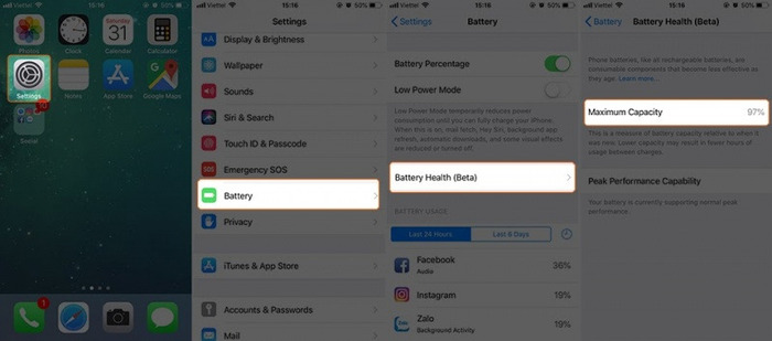 Tính năng Battery Health giúp người dùng có cách kiểm tra pin iPhone nhanh chóng