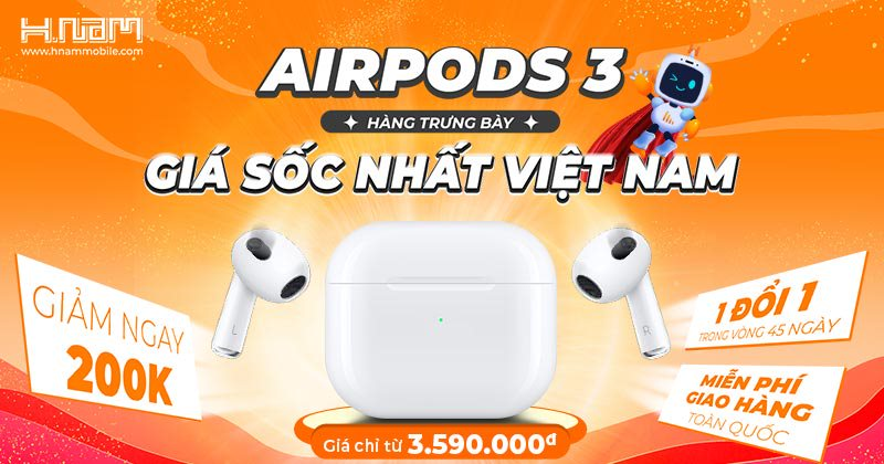 AirPods 3 - Hàng trưng bày - Giá “SỐC” nhất Việt Nam