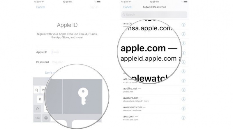 Sử dụng Keychain để thêm tài khoản ID Apple