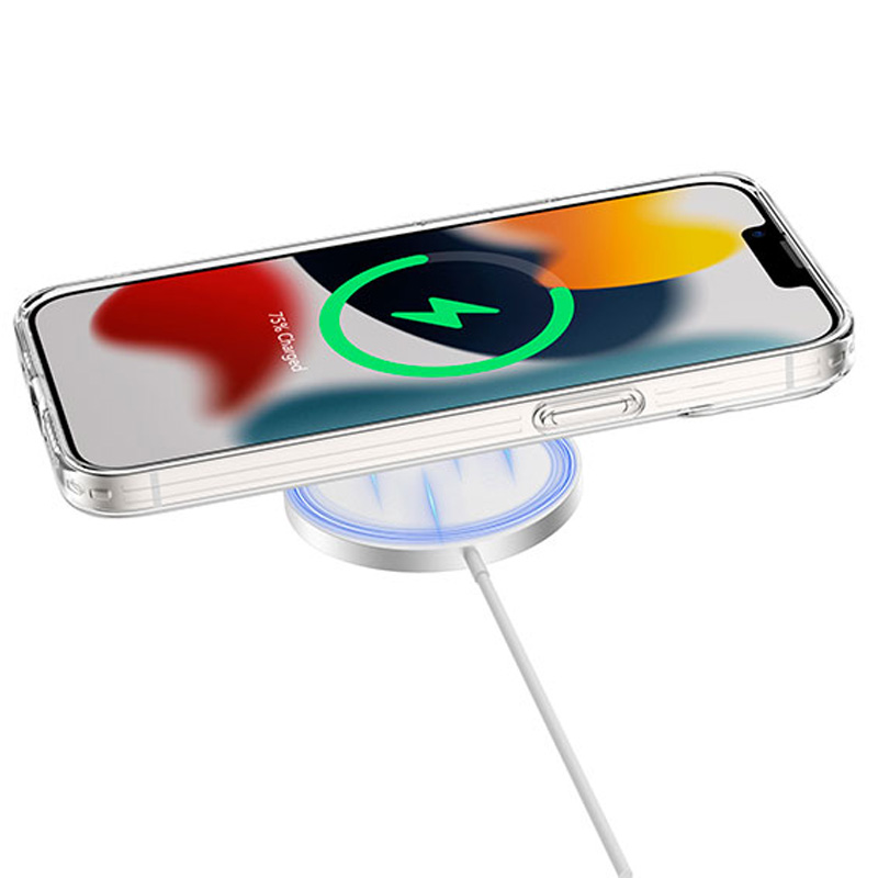 Minh họa ốp Lưng ESR Ice Shield iPhone 13 tương thích với các chuẩn sạc nhanh không dây
