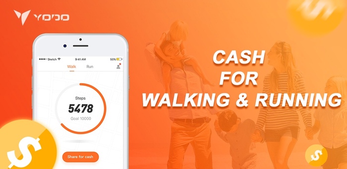 App đi bộ kiếm tiền online Yodo