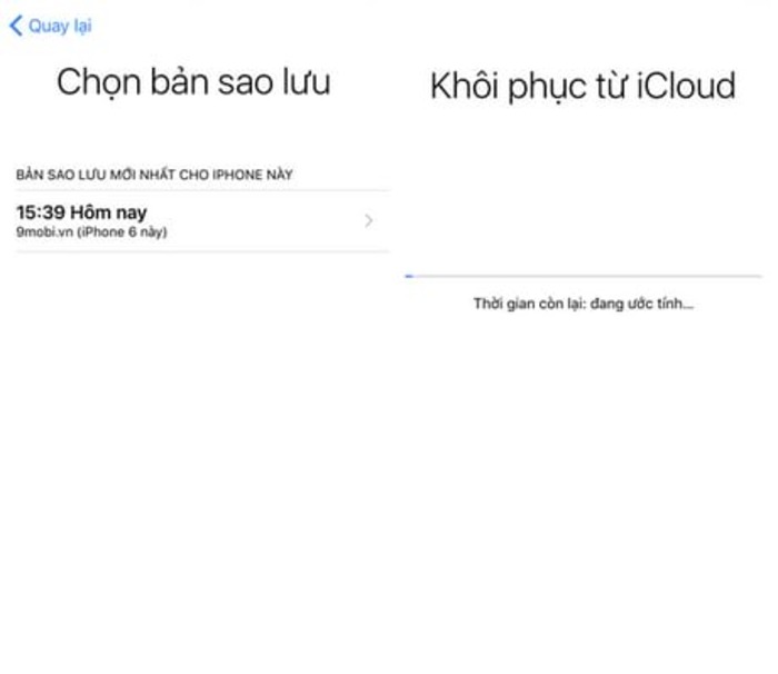 Khôi phục dữ liệu cho điện thoại iPhone từ iCloud