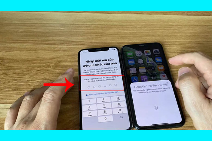 Nhập mật khẩu iPhone cần sao lưu dữ liệu trên iPhone nhận dữ liệu