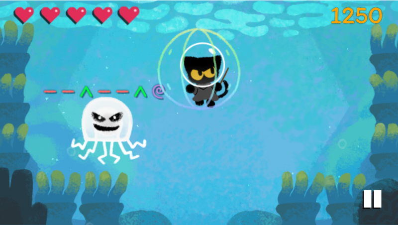 Google phát hành tựa game Hallloween siêu dễ thương trên Google Doodle