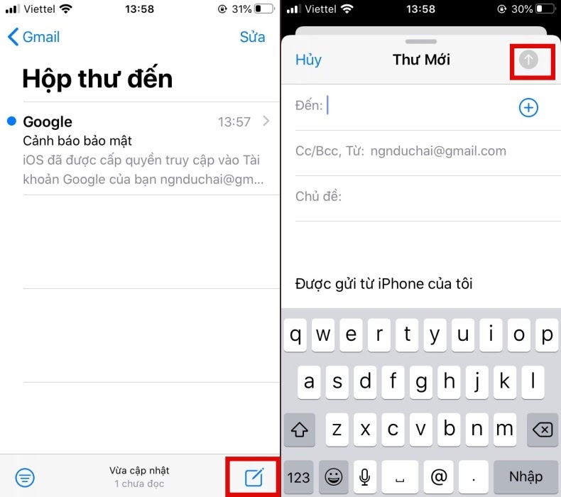 Hướng Dẫn Cài Đặt Tài Khoản Email Và Gửi Email Trên Iphone