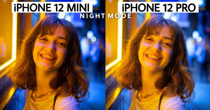 So sánh chế độ chụp đêm giữa iPhone 12 mini và iPhone 12 Pro