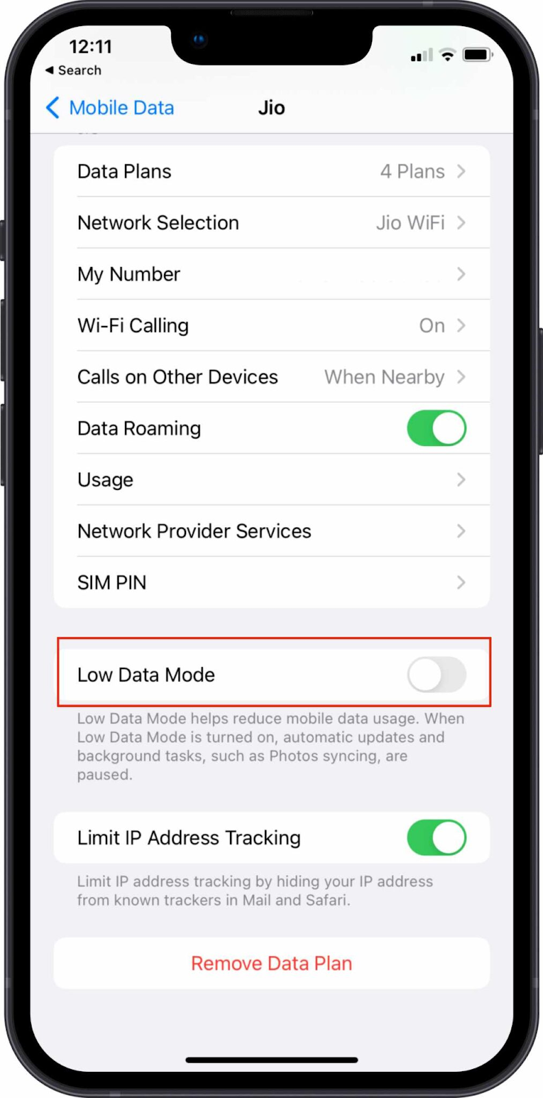 Hướng dẫn bật chế độ dữ liệu thấp trên iPhone, iPad