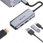 Bộ chia cổng HyperDrive HDMI 4K 60Hz USB-C 4in1 (HD41) 