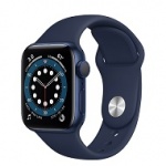 Apple Watch Series 6 44mm GPS Blue Aluminium Case with Deep Navy Sport Band M00J3 99%