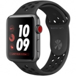 Apple Watch Series 3 Cellular 42mm Gray Aluminum Case with Anthracite/Black Nike Sport Band MQLD2