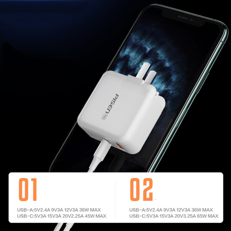 Sạc Pisen Pro GaN Charger 65W Supermini (SCQ065A-002CN)