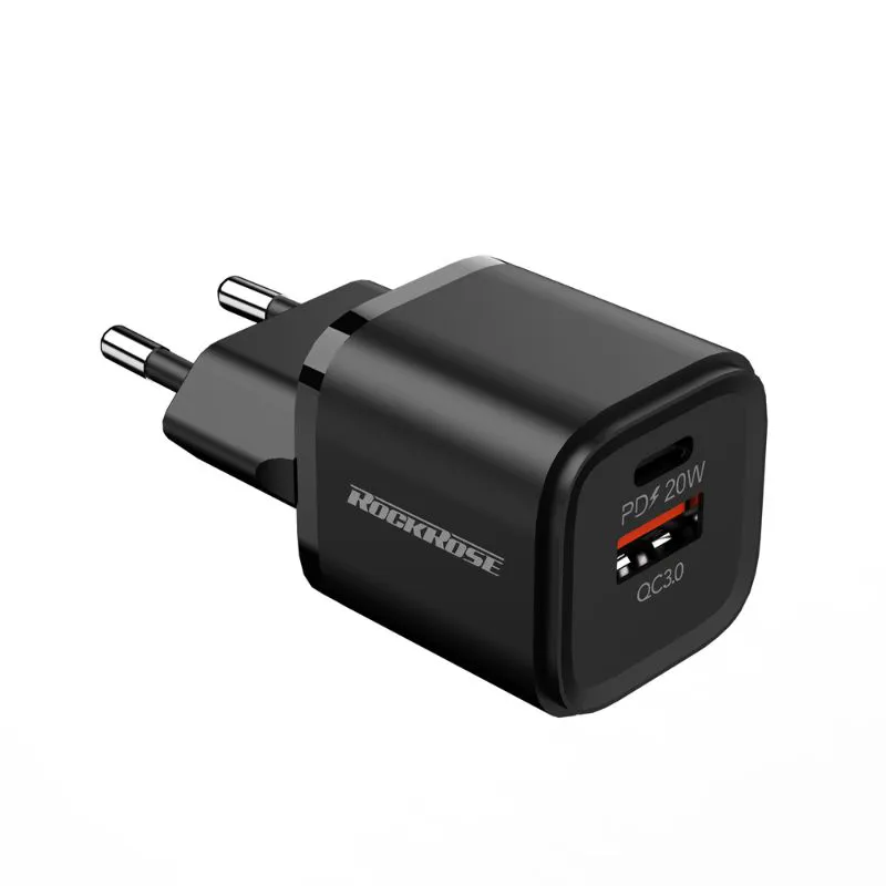 Sạc Rockrose 2 Cổng USB-C/A AC Neo 20W (RRTTC20EU)
