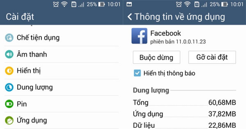 Cách khắc phục lỗi ứng dụng Facebook trên ZenFone