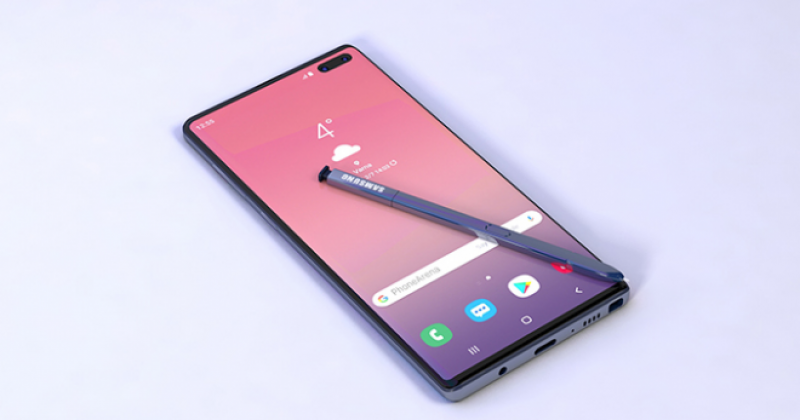 Camera Samsung Galaxy Note 10 selfie ẩn dưới màn hình với khẩu độ biến tam cấp gây ấn tượng mạnh.