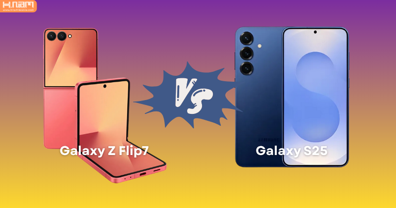 Galaxy Z Flip7 Và Galaxy S25: So Sánh Chi Tiết Thiết Kế, Hiệu Năng, Camera Và Pin