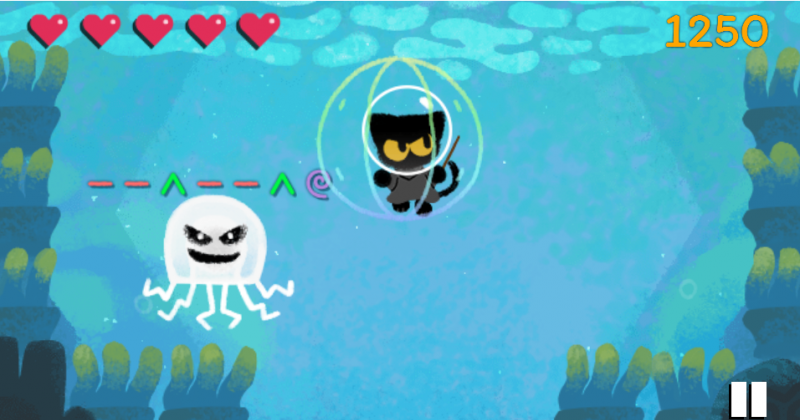 Google phát hành tựa game Hallloween siêu dễ thương trên Google Doodle
