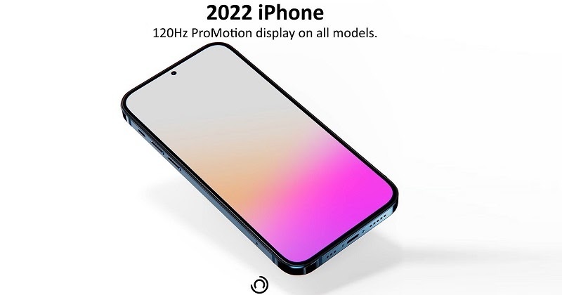 Lộ diện hình ảnh render về thiết kế màn hình của iPhone 2022