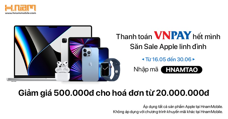 THANH TOÁN VNPAY HẾT MÌNH - SĂN SALE APPLE LINH ĐÌNH