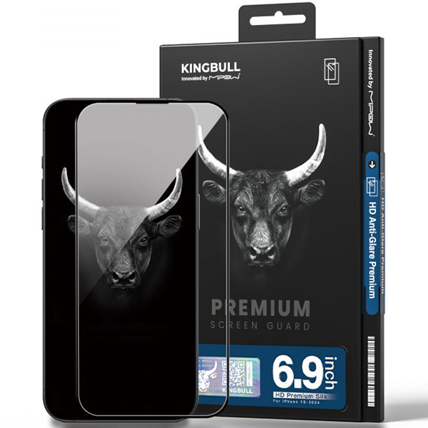 Dán cường lực Mờ Mipow Kingbull iPhone 16 ProMax (BJ612-BK)