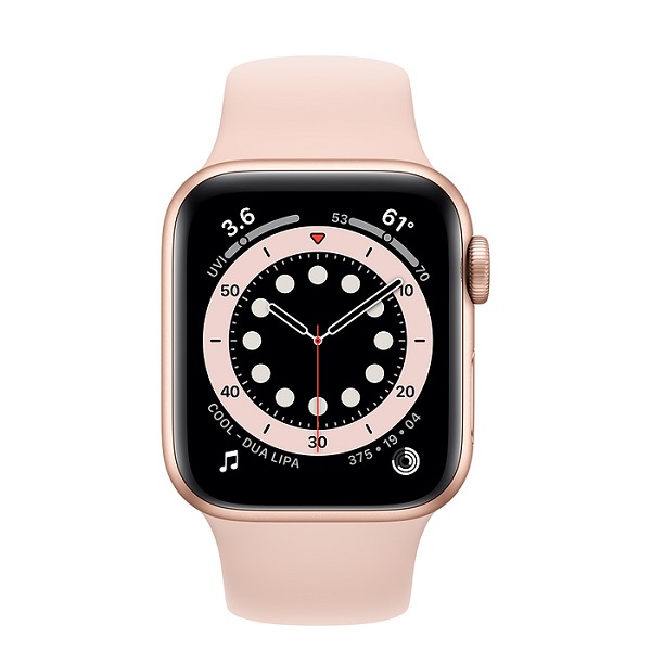 Apple Watch Series 6 44mm GPS Gold Aluminium Case with Pink Sand Sport Band M00E3 VN/A