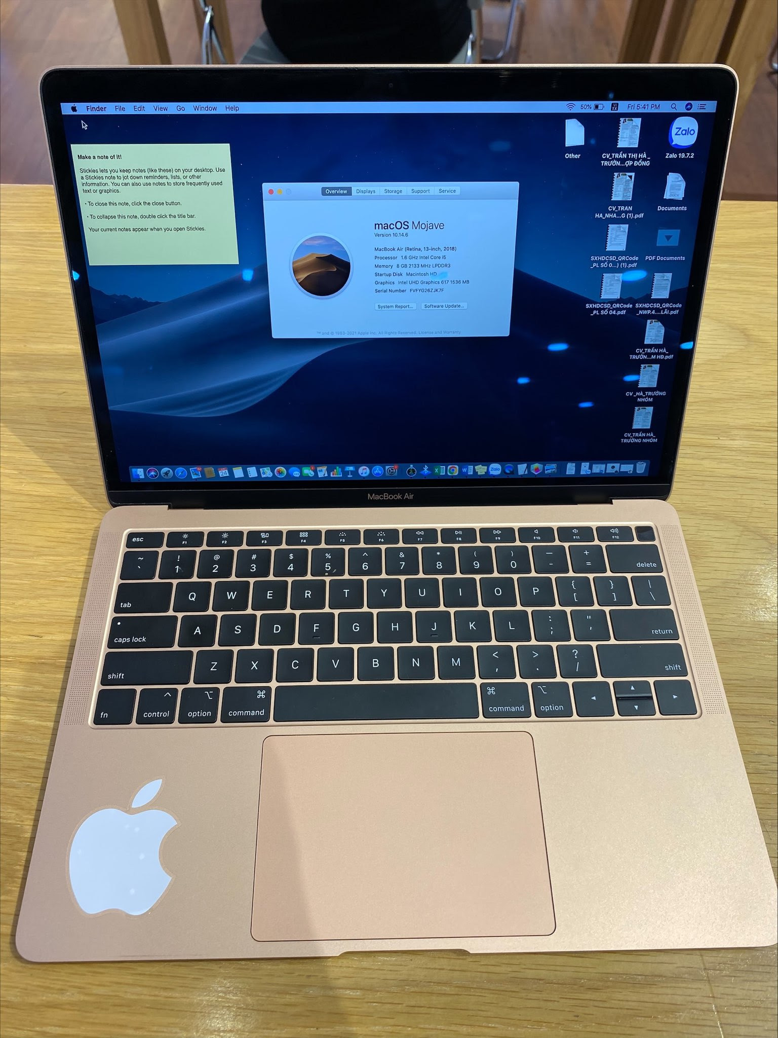 Macbook Air 13.3 inch 2018 128Gb MREE2 Gold 99%