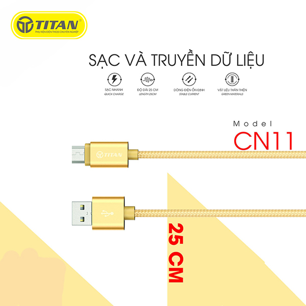 Cáp TITAN Micro dây dù CN11 (25cm)