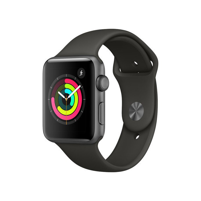 Apple Watch Series 3 38mm Gray Aluminum Case with Gray ...