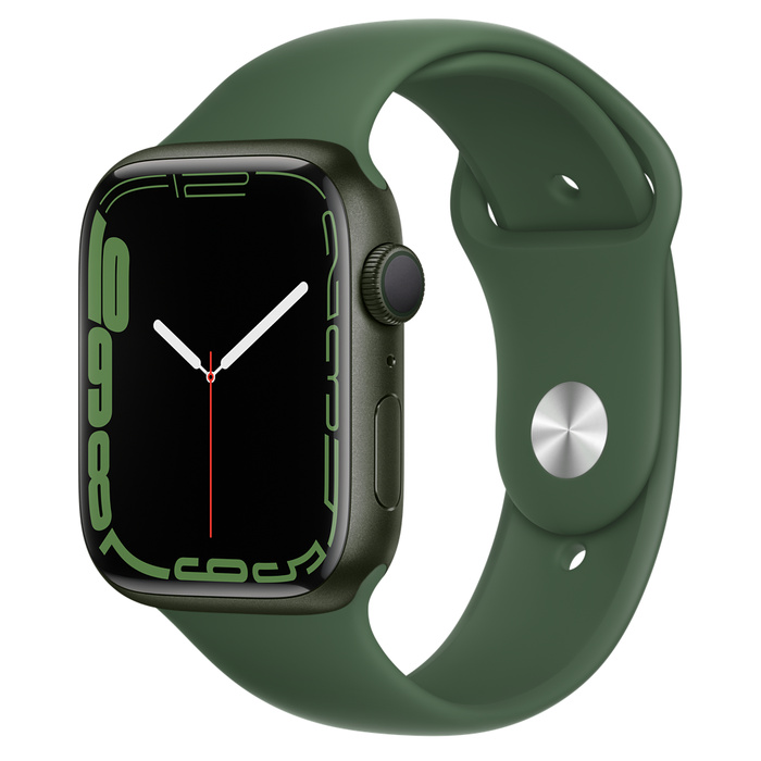 Apple Watch Series 7 GPS 45mm Green Aluminium Case with Clover Sport Band MKN73