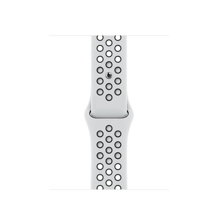 Apple Watch Series 7 LTE 45mm Starlight Aluminium Case with Pure Platinum/Black Nike Sport Band MKL43