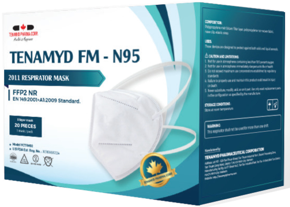 Khẩu trang y tế N95 TENAMYD FM YCKTC13