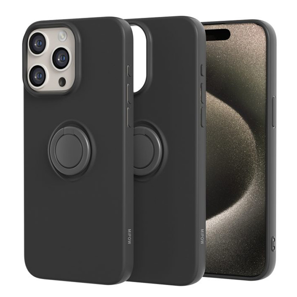 Ốp Lưng Mipow Ring Stand Tpu Leather for iPhone 15 Pro Max (MC15B04)