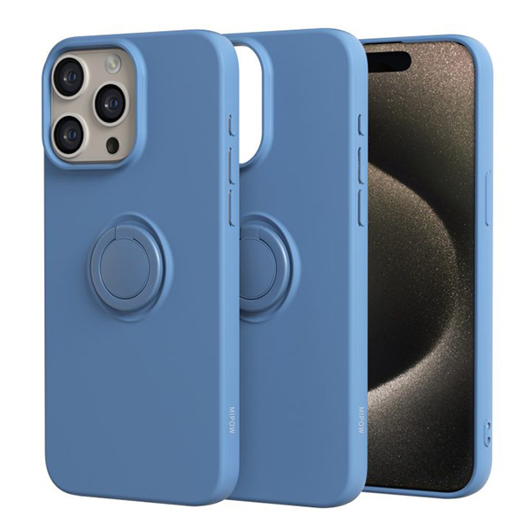 Ốp Lưng Mipow Ring Stand Tpu Leather for iPhone 15 Pro Max (MC15B04)