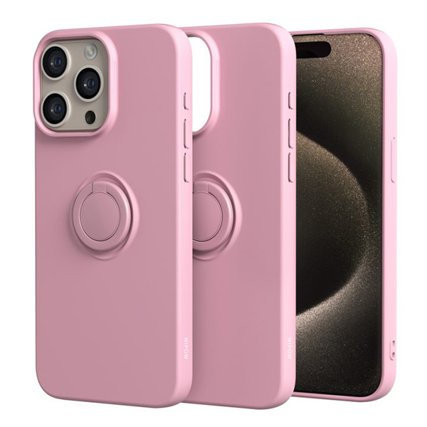 Ốp Lưng Mipow Ring Stand Tpu Leather for iPhone 15 Pro Max (MC15B04)