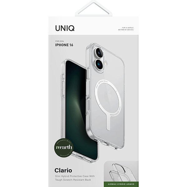 Ốp lưng UNIQ Hybrid iPhone 16 Magclick Charging Clario 