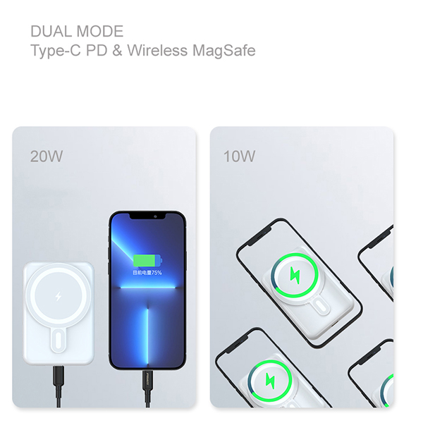 Pin Dự Phòng Pisen Quick Wireless Magsafe PD238C-1 10000mah 20W LS- DY191