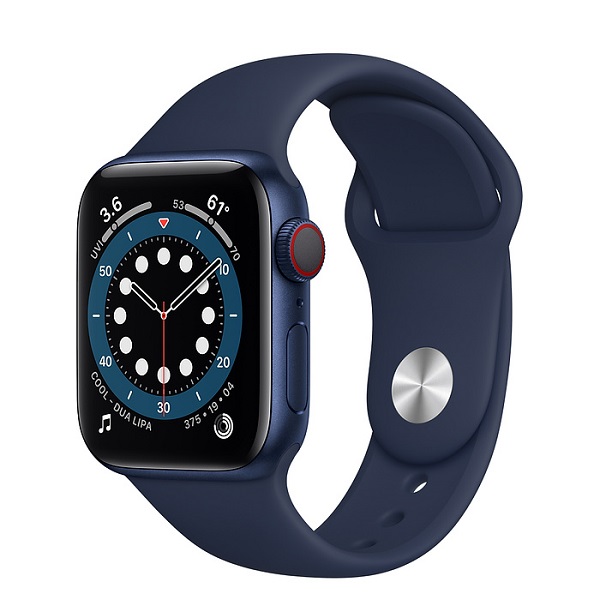 Apple Watch Series 6 44mm LTE Blue Aluminium Case with Deep Navy Sport Band M09A3 VN/A