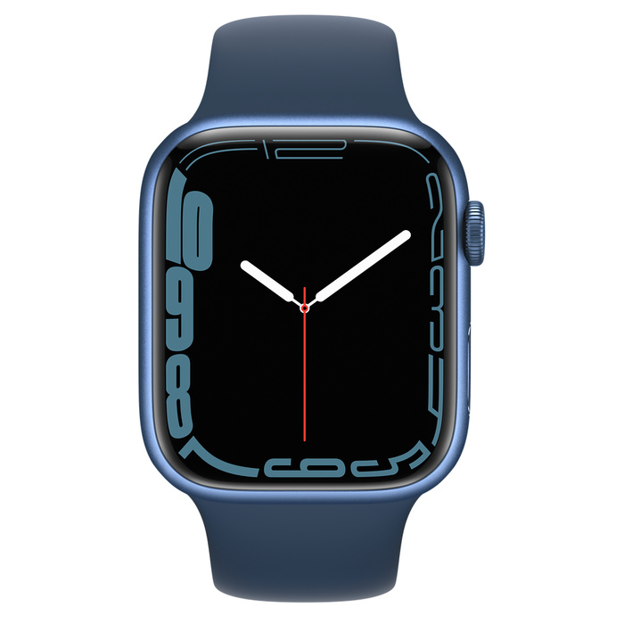 Apple Watch Series 7 GPS 41mm Blue Aluminium Case with Sport Band MKNH3